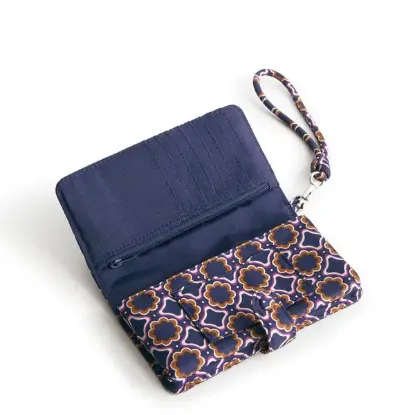 Picture of Vera Bradley Phone Wristlet-Lattice Florets in Navy Blue