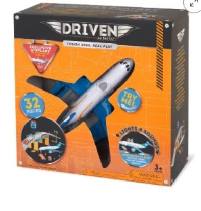 Picture of DRIVEN by Battat – Airport Playset with Toy Airplane (32pc) – Micro Series