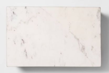 Picture of Threshold™ 13.4" x 8.4" x 4.1" Marble Serving Stand - Gold
