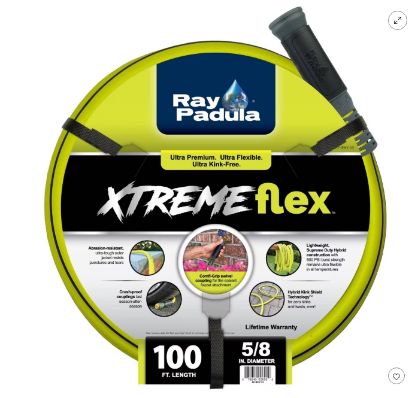 Picture of Ray Padula 100' XtremeFlex Hybrid Polymer Garden Hose - Yellow/Black