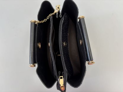 Picture of Patent Leather Snake Pattern Handbag - Purple
