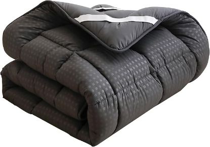 Picture of Quilted Fitted Mattress Pad - Twin - Dark Gray