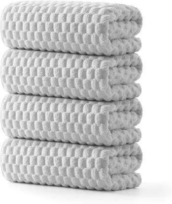Picture of Gray Microfiber Bath Towels - 4-pack