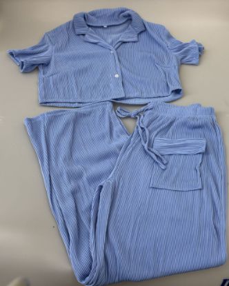 Picture of Women's Solid Color Pants Set - Blue - XL