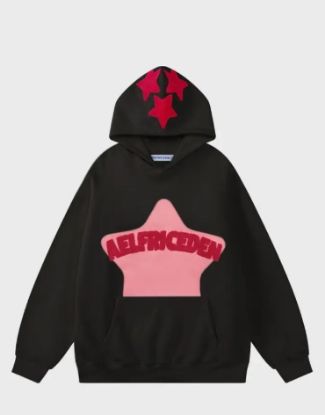 Picture of Women's AELFRIC EDEN Vintage Embroidery Eden Star Hoodie - Black - Medium