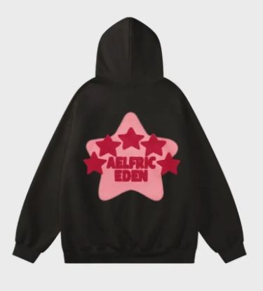 Picture of Women's AELFRIC EDEN Vintage Embroidery Eden Star Hoodie - Black - Medium