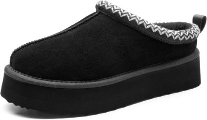 Picture of Women's DREAM PAIRS Platform Slippers - Black - Size 8