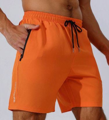 Picture of Men's Drawstring Shorts - Orange - XXXL