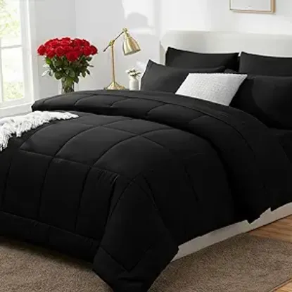 Picture of CozyLux King Size Comforter Set - Black