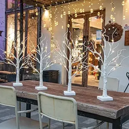 Picture of Indoor Decorative White Birch Tree - 4 pack