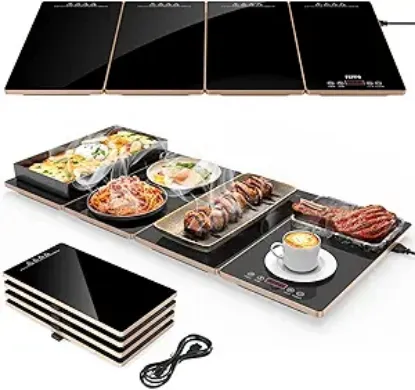 Picture of FEPPO Electric Food Warming Tray - Black/Gold