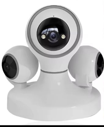Picture of Mini 12MP Three Lens WiFi CCTV PTZ Camera with 720° Detection Alarm