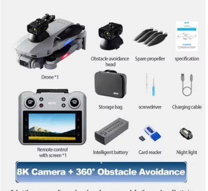 Picture of 4DRC F8 PRO/MAX 8K Professional Drone-COMES WITH 2 BATTERIES-NO CARD READER