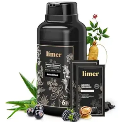 Picture of Limer Black Hair Dye Shampoo for Gray Hair