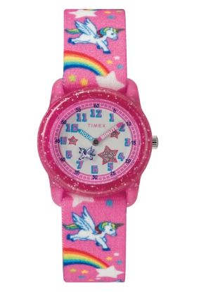 Picture of Kid's Timex Watch With Unicorns And Rainbows Strap - Pink TW7C25500XY