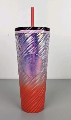 Picture of Starbucks Sunrise Red Orange Pearl Ombre Swirl 24-oz Tumbler