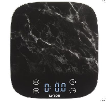 Picture of Taylor 22lb Waterproof Digital Kitchen Food Scale - Black