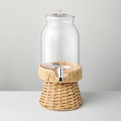 Picture of 7L Drink Dispenser with Woven Stand - Hearth & Hand™ with Magnolia