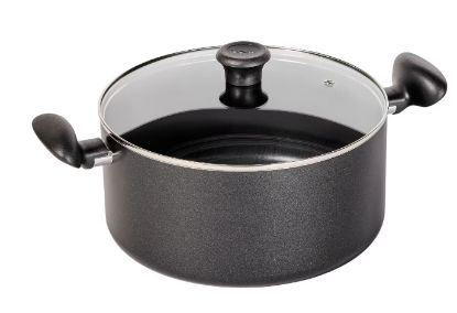 Picture of T-Fal Simply Cook 8.5qt Nonstick Wide Stock Pot with Lid - Black