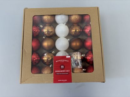 Picture of 50ct Christmas Tree Ornament Set Red/Gold/White - Wondershop™