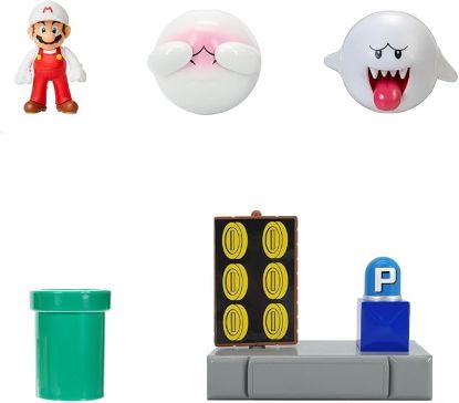 Picture of Super Mario Action Figures Spinning Spirit House Diorama Set 2.5" Figures