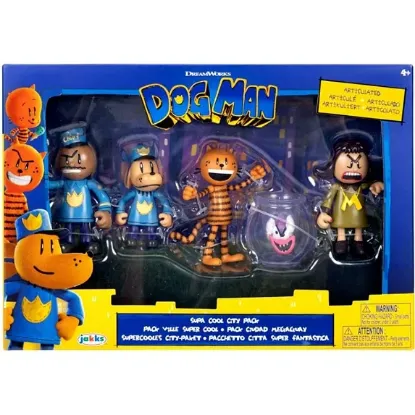 Picture of Supa Cat Dog Man, Chief, Petey, Mayor & Flippy Action Figure 5-Pack