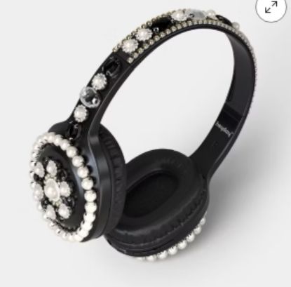 Picture of Embellishment On-Ear Headphones - heyday™ Jewel Black