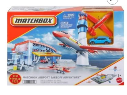 Picture of Matchbox Airport Takeoff Adventure Playset with Diecast Toy Audi Car & Plastic Plane