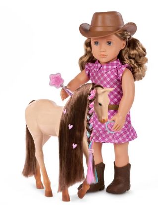 Picture of Our Generation Callie with Hair Play Foal 18" Doll & Horse Accessory Set