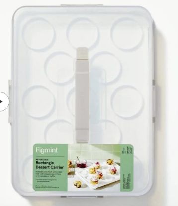 Picture of Plastic Rectangle Cupcake Carrier Clear/White/Gray - Figmint™