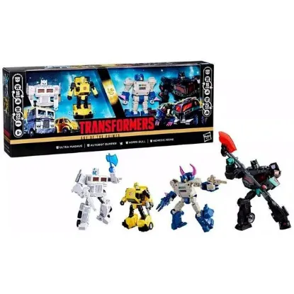 Picture of Transformers Age of the Primes Ultra Magnus & Autobot Bumper VS Horri-Bull & Nemesis Prime Action Figure 4-Pack