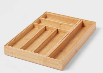 Picture of Natural 7 Compartment Drawer Organizer Brown - Brightroom™