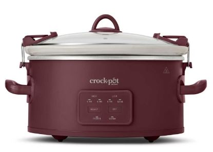 Picture of Crock-Pot 6qt Cook & Carry Programmable Slow Cooker Ceramic - Lambrusco Red