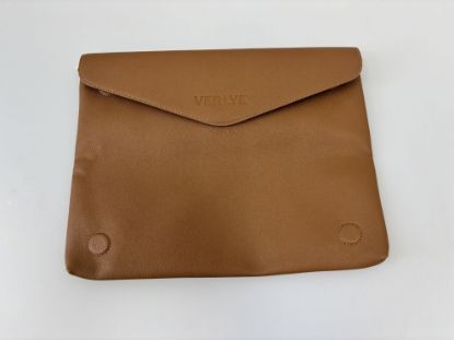 Picture of Verlye Vegan Leather Laptop Sleeve Clutch - Brown