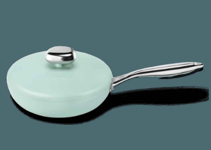Picture of Velosan Pebble Series 10" Frying Pan with Lid - Mint Green
