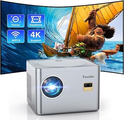 Picture of Tasofac 4K Auto Focus/Keystone Projector with WiFi and Bluetooth