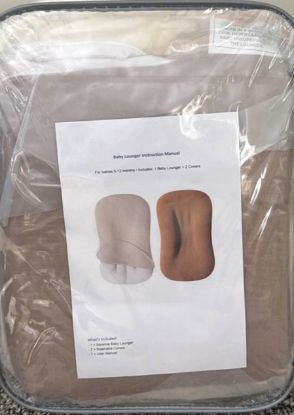 Picture of Baby Lounger with 2 Washable Covers - Cream/Brown