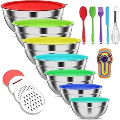 Picture of Mixing Bowls with Lids Set - Multi Color