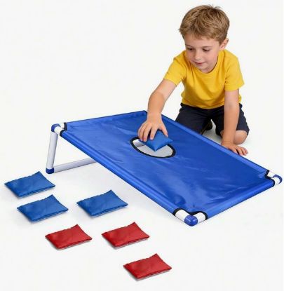 Picture of Kids Outdoor Bean Bag Toss Game - Blue