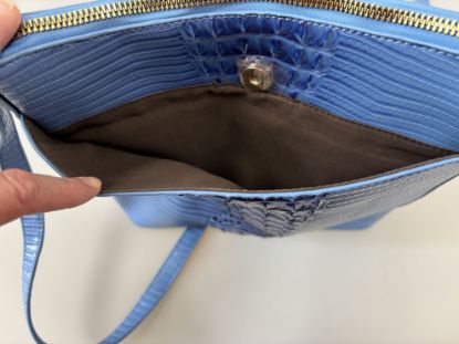 Picture of Women's Crocodile Patterned Crossbody Bag -Blue