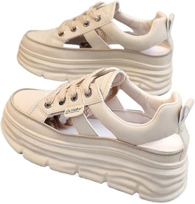 Picture of Women's Breathable Platform Sandals - Khaki - Size 40(U.S. size 9)