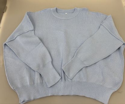 Picture of Women's Long Sleeved Pullover Sweater - Light Blue - Size Small