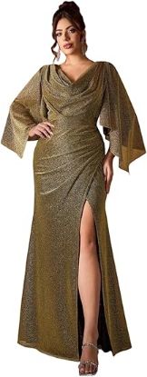 Picture of Women's Evening Gown - Gold -Size 2XL