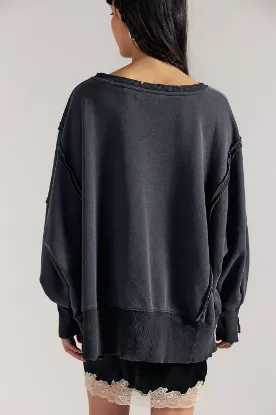 Picture of Women's We The Free Graphic Camden Pullover - Dark Gray Bird Combo - Size Medium