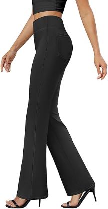 Picture of DLOODA Women's Bootcut Dress Pants - Black - Size Medium