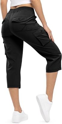 Picture of TBY Women's Cargo Capris - Black - Size 4XL