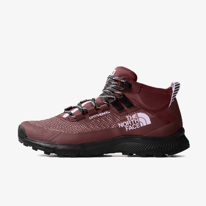 Picture of Women's The North Face  Cragstone Leather Mid WP Hiking Boots - Maroon - Size 9