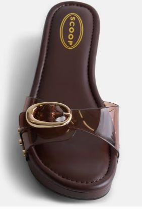 Picture of Scoop Women's Jelly Buckle Sandals - Brown - Size 7