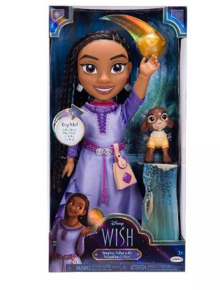 Picture of Disney Wish singing Asha with Valentino & Star