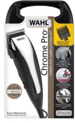 Picture of Wahl Chrome Cut Corded Electric Hair Clipper Kit with Self Sharpening Blades